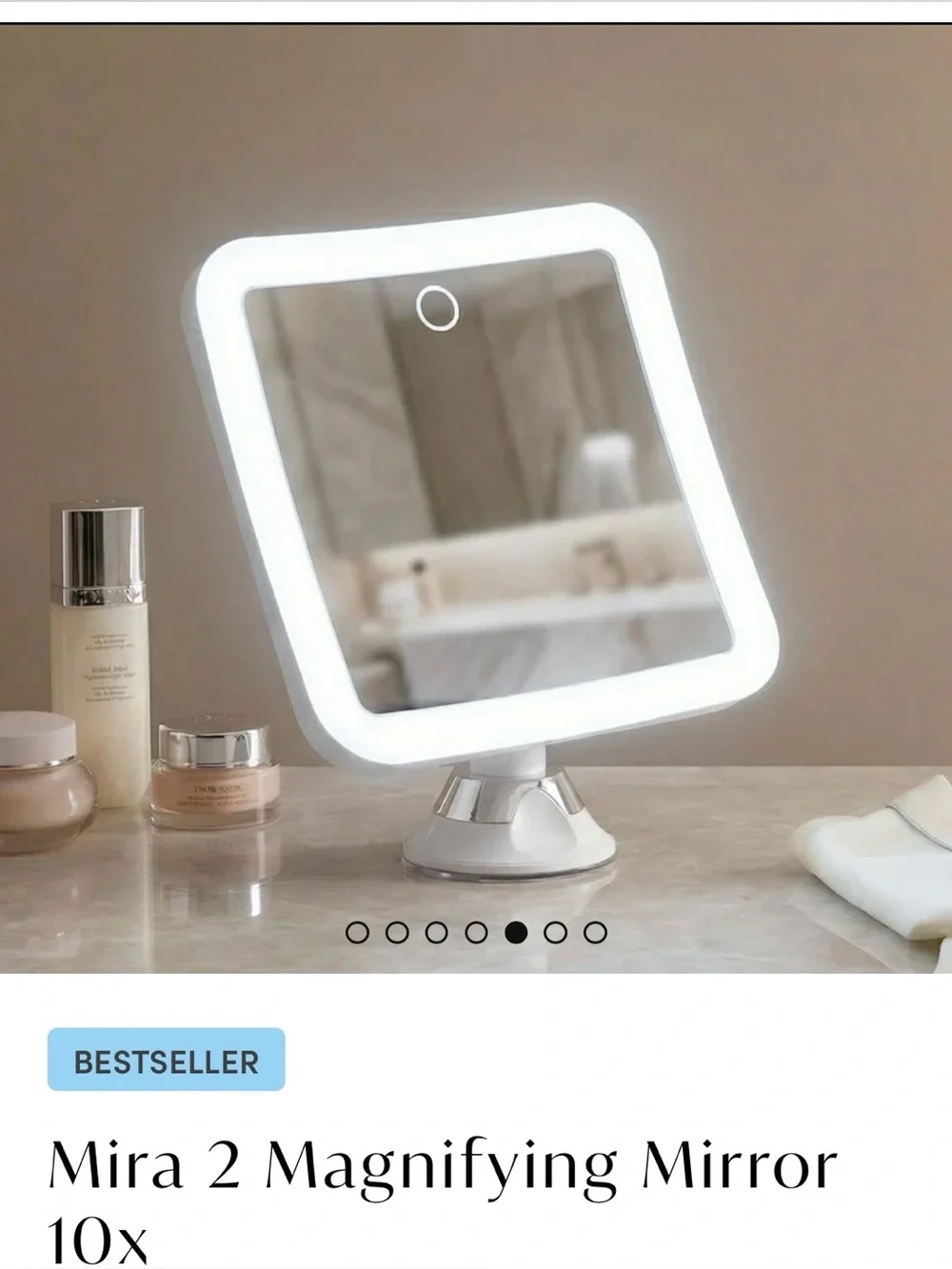 Fancii- Mira 10x Magnifying Makeup Mirror - White